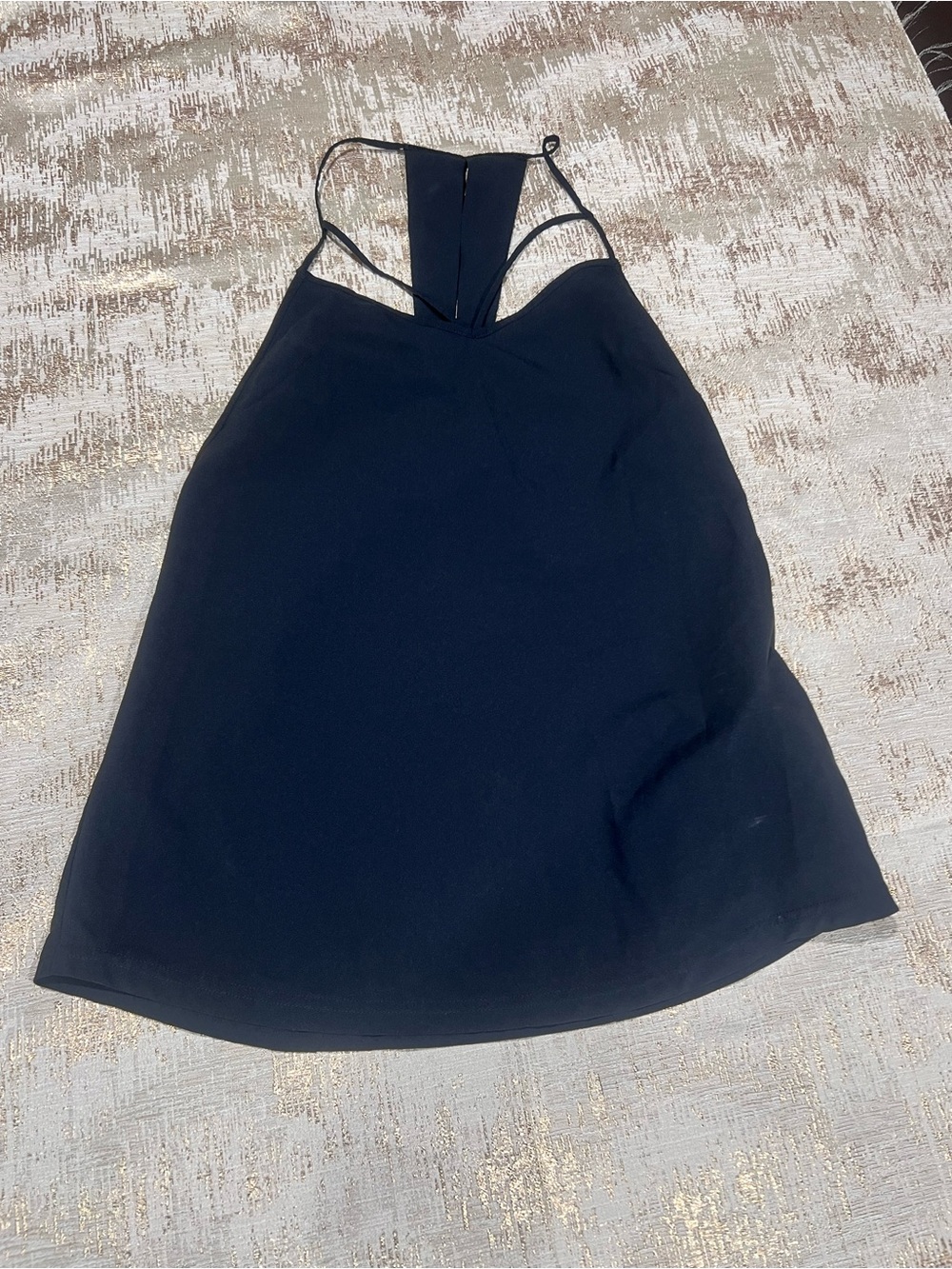 Under Armour Women’s Black V-Neck Loose Fit Strappy Tank Polyester Size S